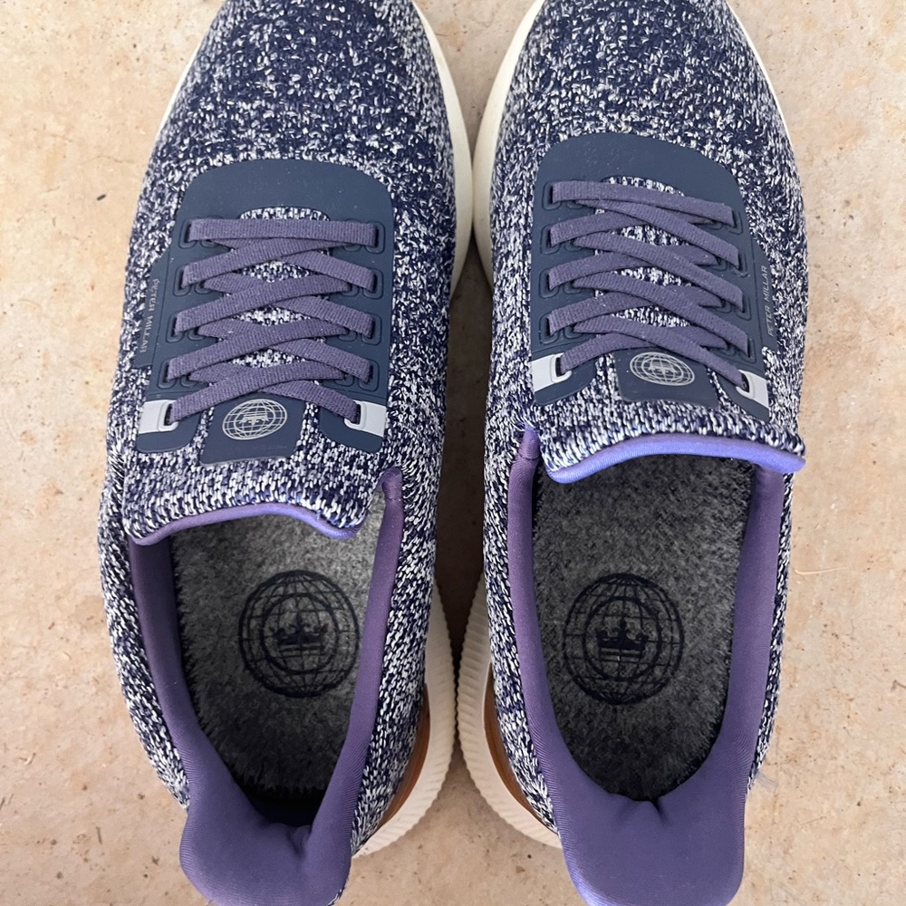 Peter Millar Blue and White Athletic Shoes